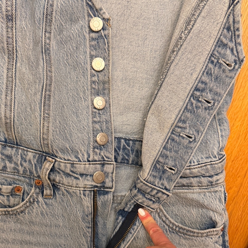 Pistola Women's Gray Denim Overalls - Picture 4 of 6